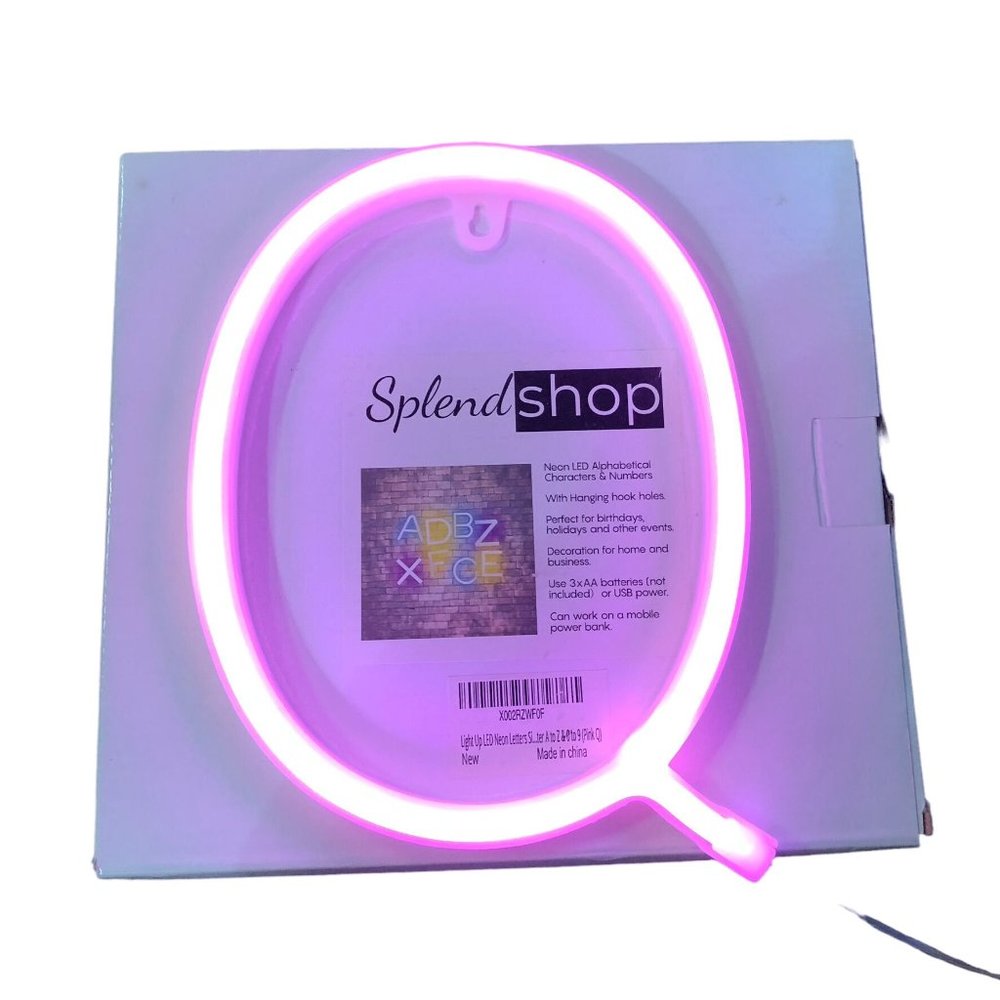 SplendShop Neon LED Letter “Q” Used